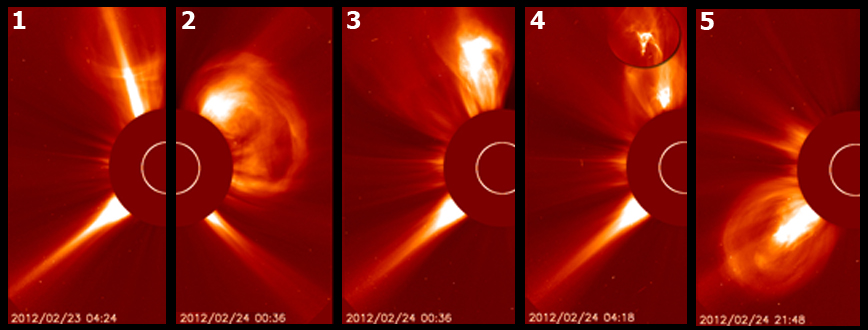Sun Unleashes 5 Solar Eruptions in 2 Days